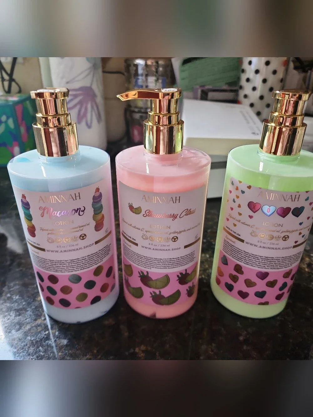 ✨️Aminnah Body Lotion | Choose Your Favorite Scent | Buy 2, Get a FREE Lip Gloss